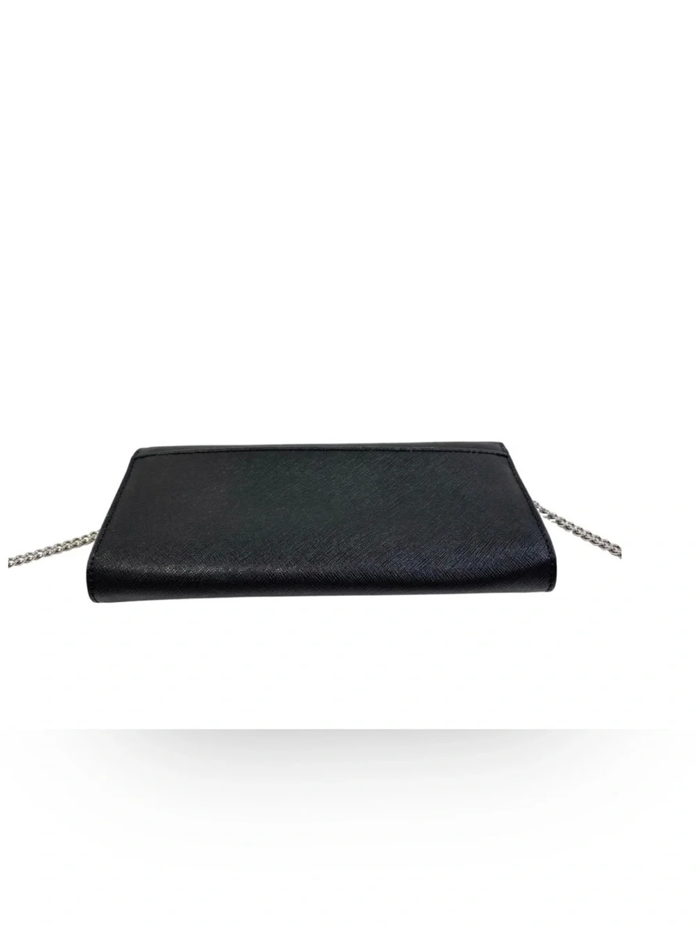 Tory Burch Black Leather Emerson Wallet on Chain Clutch